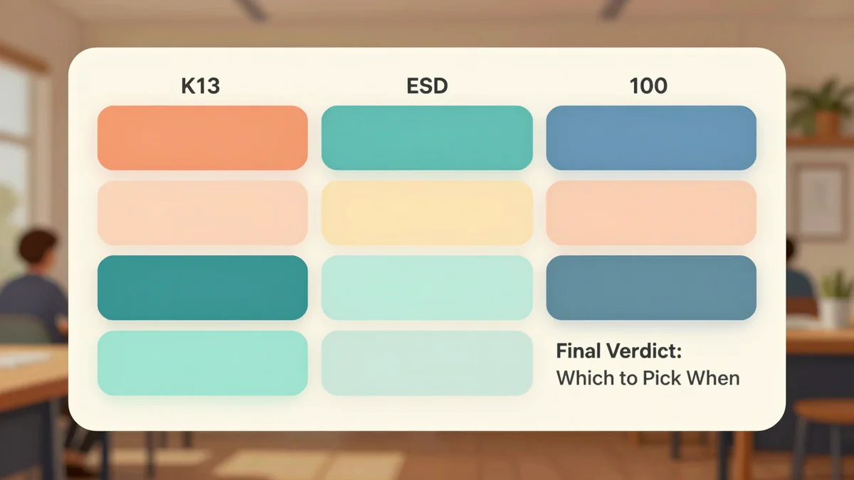 Grid showing which AI quiz generator fits best for K12, higher ed, corporate training, and marketing use cases