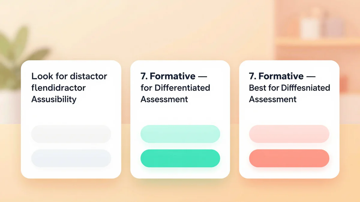 Side-by-side comparison of AI-generated questions from three different quiz generators